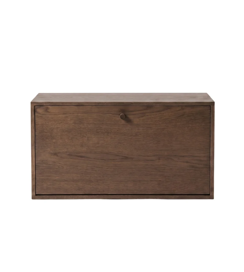 Berto – Wandschuhschrank aus geräucherter Eiche, 76 x 24 x 43 cm