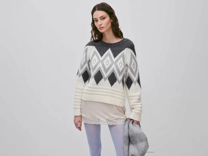 Pullover mit nordischem Jacquardmuster