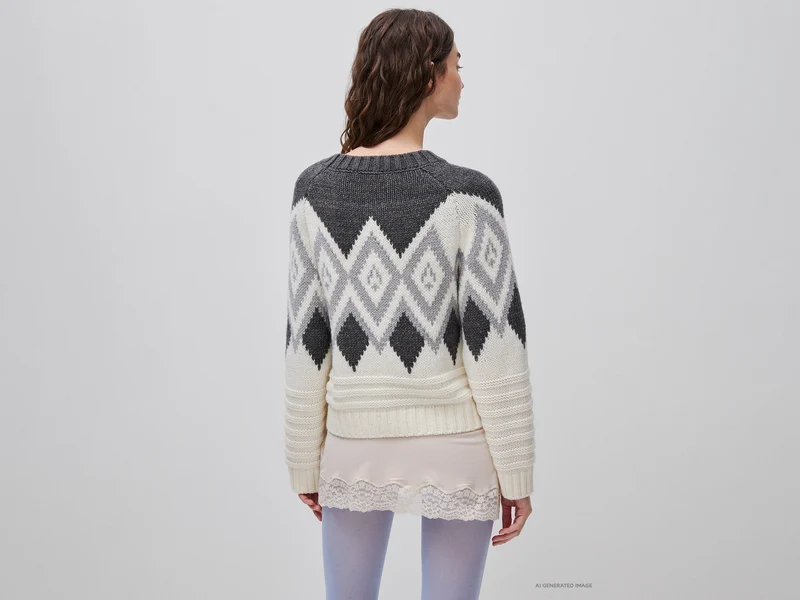 Pullover mit nordischem Jacquardmuster