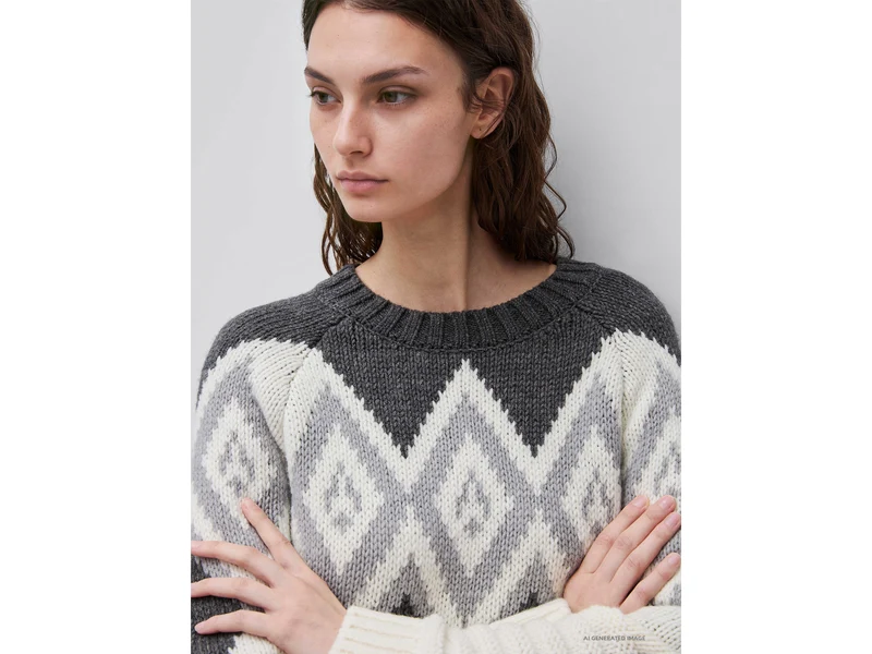 Pullover mit nordischem Jacquardmuster