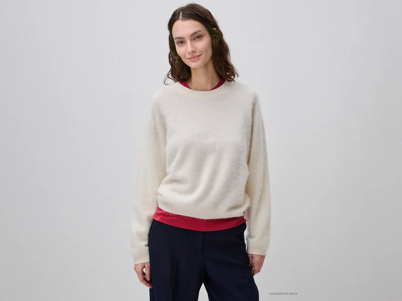 Oversized-Pullover aus Wolle, Kaschmir und Seide