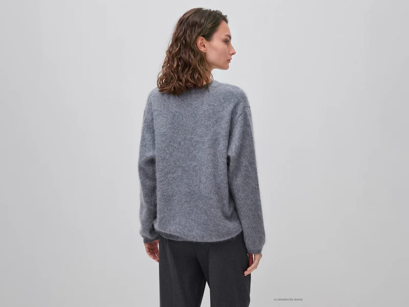 Oversized-Pullover aus Wolle, Kaschmir und Seide