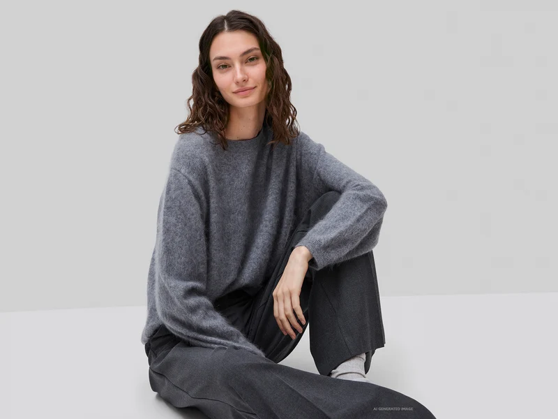Oversized-Pullover aus Wolle, Kaschmir und Seide