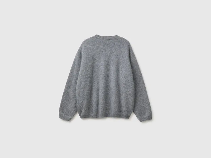 Oversized-Pullover aus Wolle, Kaschmir und Seide