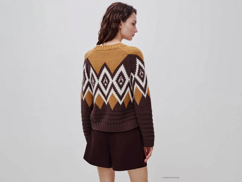 Pullover mit nordischem Jacquardmuster