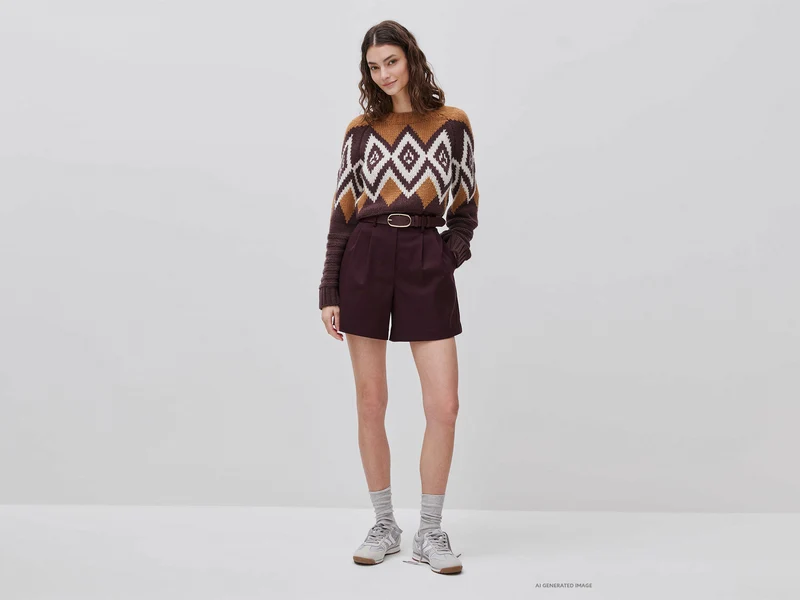 Pullover mit nordischem Jacquardmuster