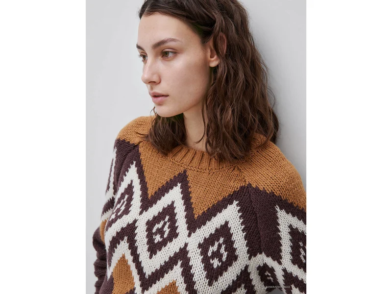 Pullover mit nordischem Jacquardmuster