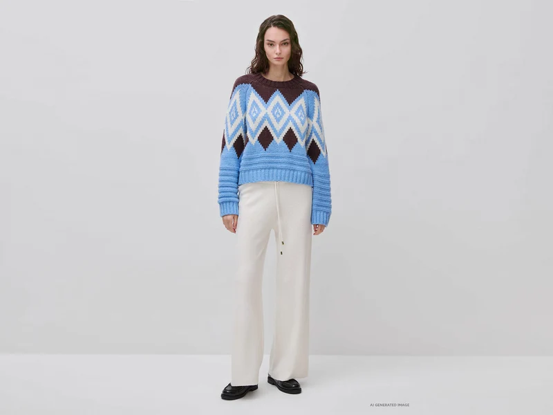 Pullover mit nordischem Jacquardmuster