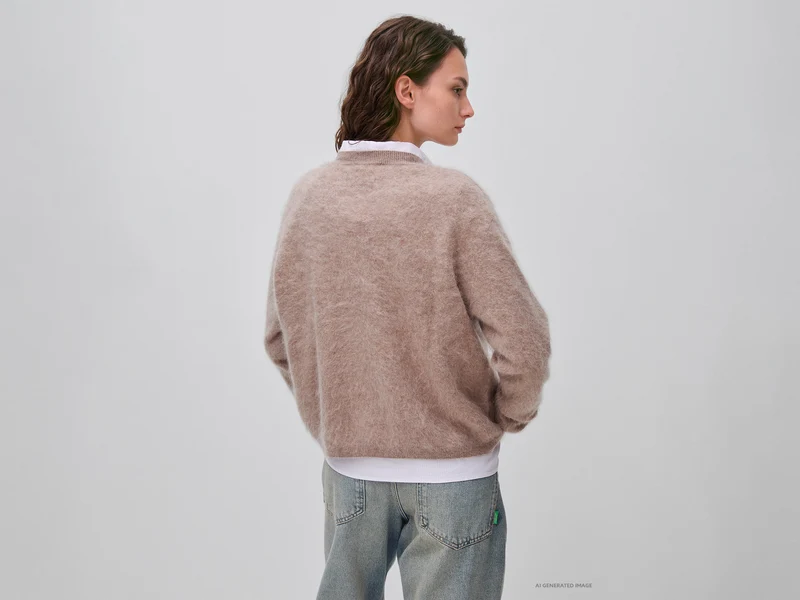 Oversized-Pullover aus Wolle, Kaschmir und Seide