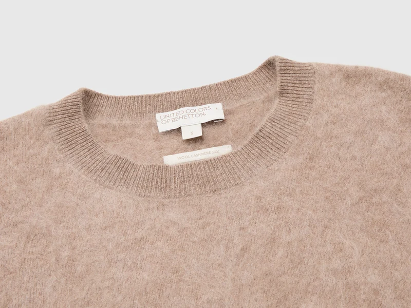 Oversized-Pullover aus Wolle, Kaschmir und Seide