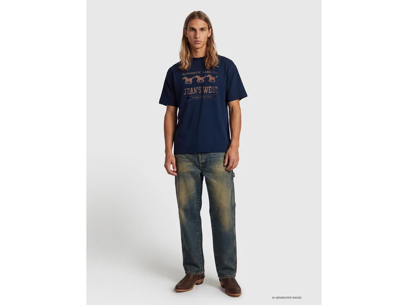 Carpenter-Fit Vintage-Waschung Jeans
