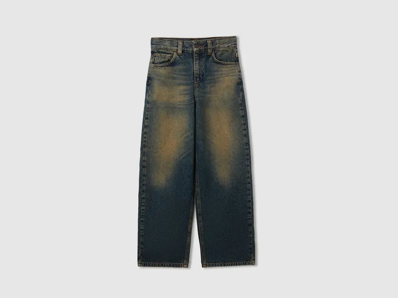 Jeans im Vintage-Waschungsstil mit lockerer Passform