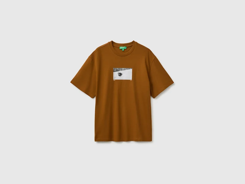 T-Shirt in Relaxed-Fit mit Aufdruck aus Bio-Baumwolle