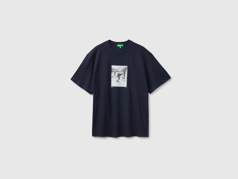 T-Shirt in Relaxed-Fit mit Aufdruck aus Bio-Baumwolle