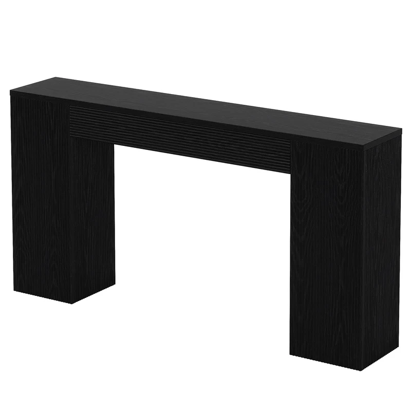 Tribesigns Konsolentisch 160 cm aus MDF, schmaler Flurtisch mit geriffelter Front