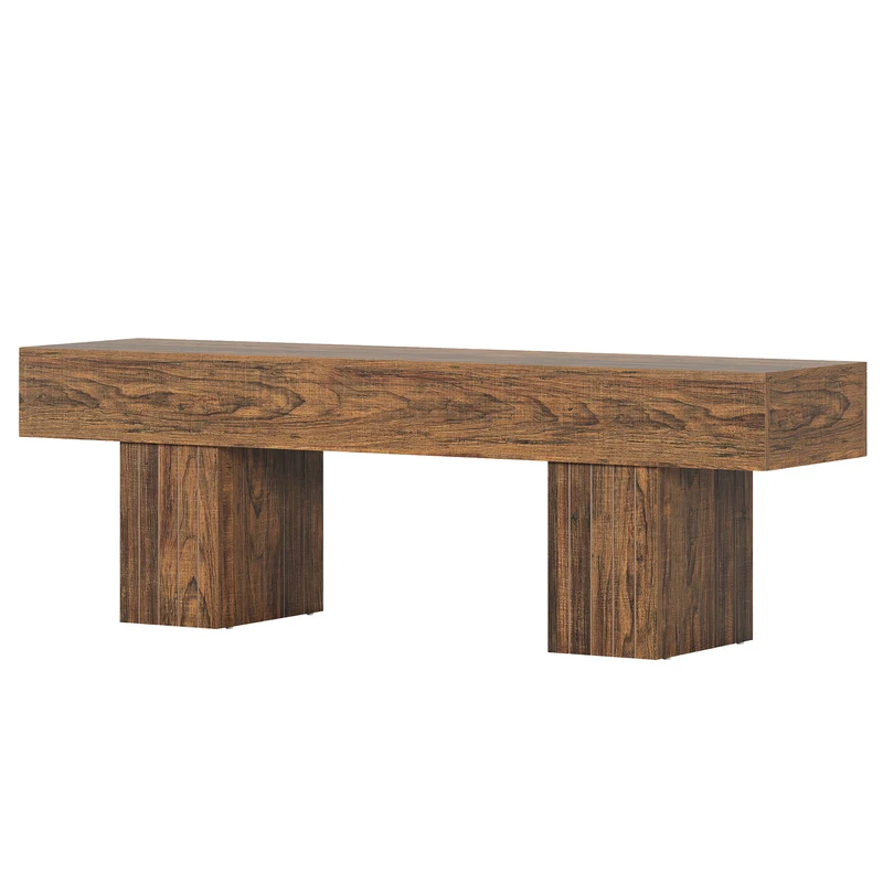 Tribesigns Holz Sitzbank 140 cm, rustikale Esszimmerbank im Landhausstil