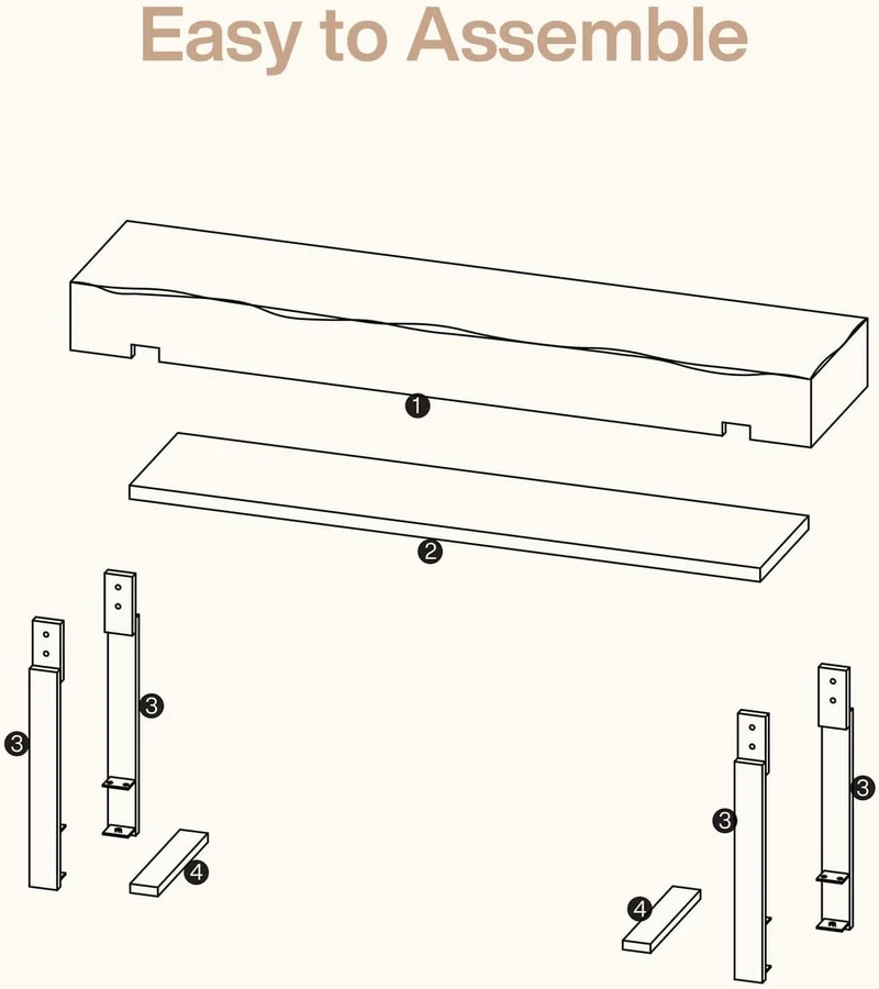 Tribesigns TV-Lowboard 160 cm aus Massivholz, TV-Board mit Baumkante und Ablage