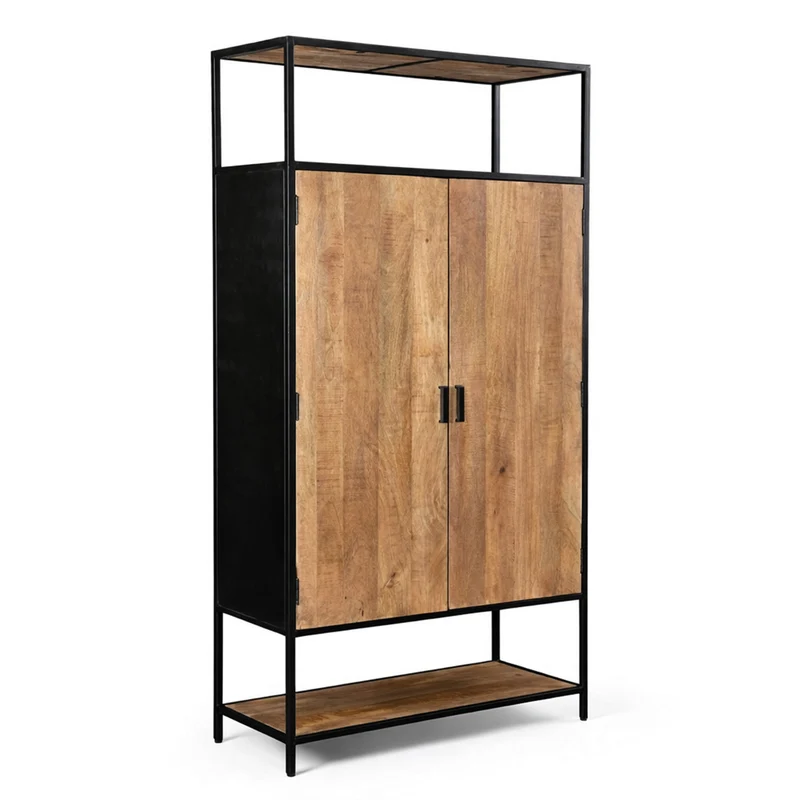 Hochschrank Mango massiv Metall - Sturdy