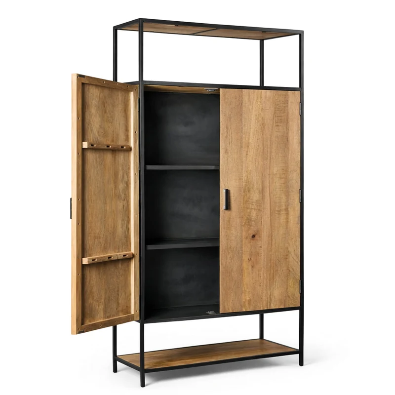 Hochschrank Mango massiv Metall - Sturdy
