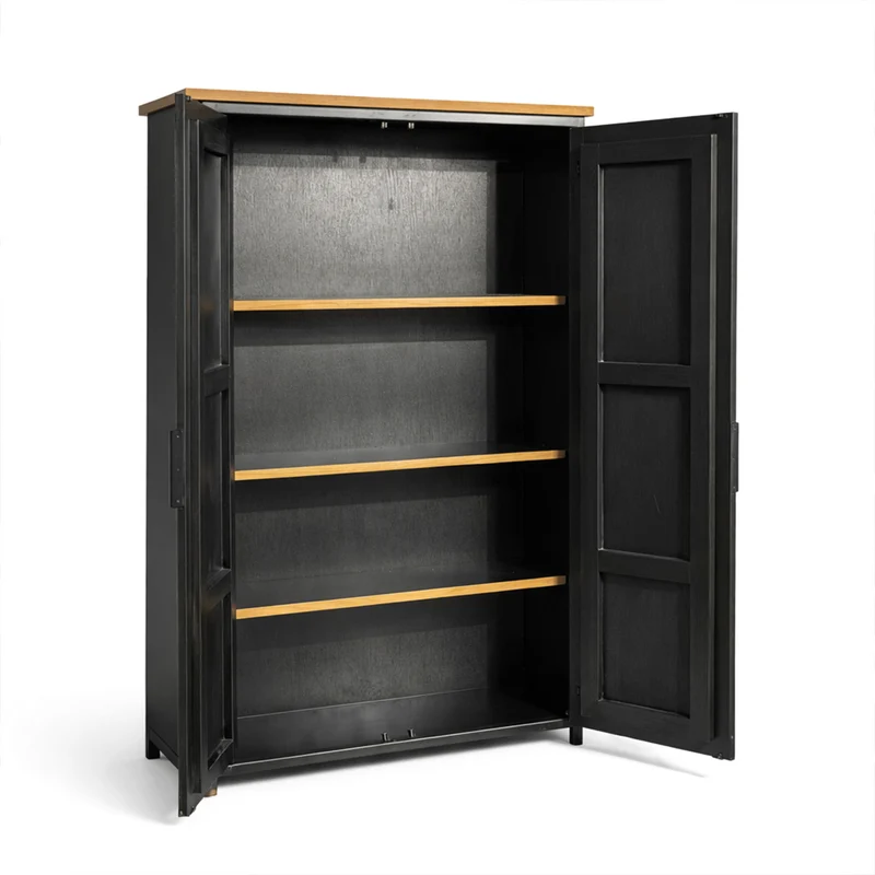 Schrank Teakholz Metall - Tomar