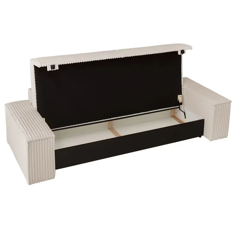 3-Sitzer Schlafsofa Breitcord Creme - Finnley