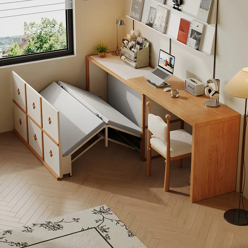 Murphy-Schrankbett mit drehbarem Schreibtisch