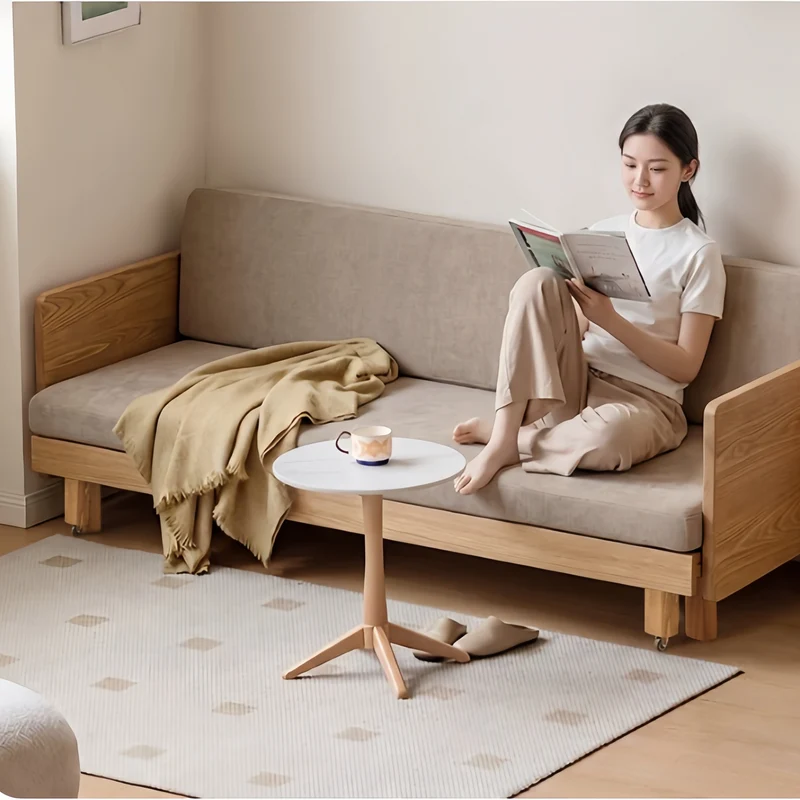 Japandi Massivholzrahmen Tatami-Schlafsofa