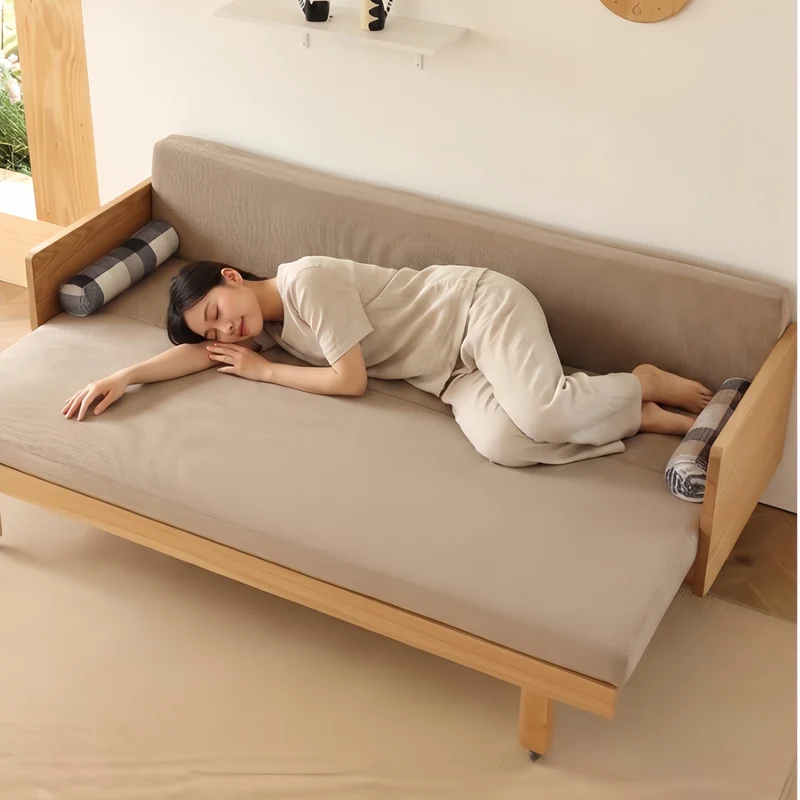 Japandi Massivholzrahmen Tatami-Schlafsofa