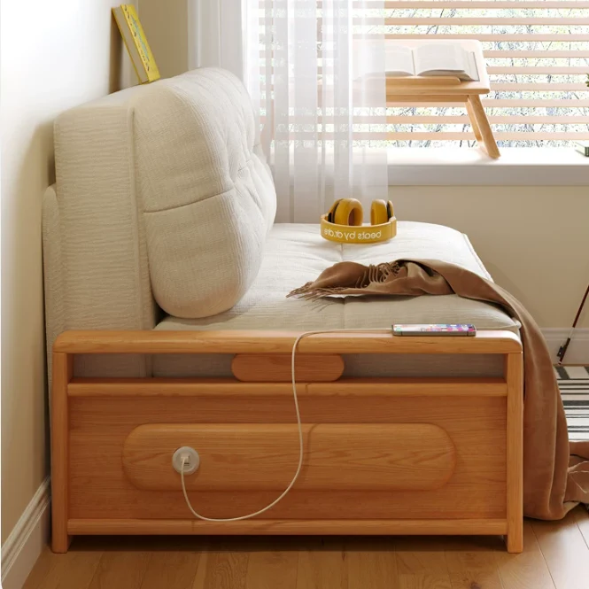3-in-1-Schlafsofa aus Chenille-Stoff mit integriertem Stauraum
