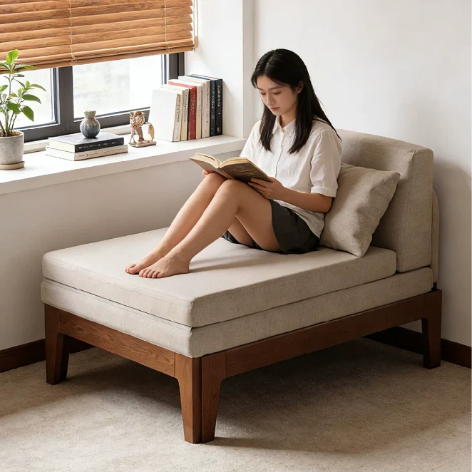 Verwandelbares Futon-Tagesbett aus Massivholz