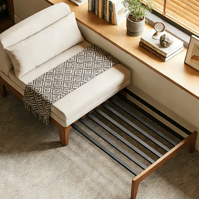 Verwandelbares Futon-Tagesbett aus Massivholz