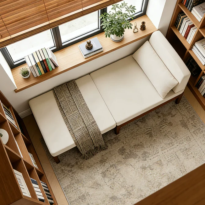 Verwandelbares Futon-Tagesbett aus Massivholz