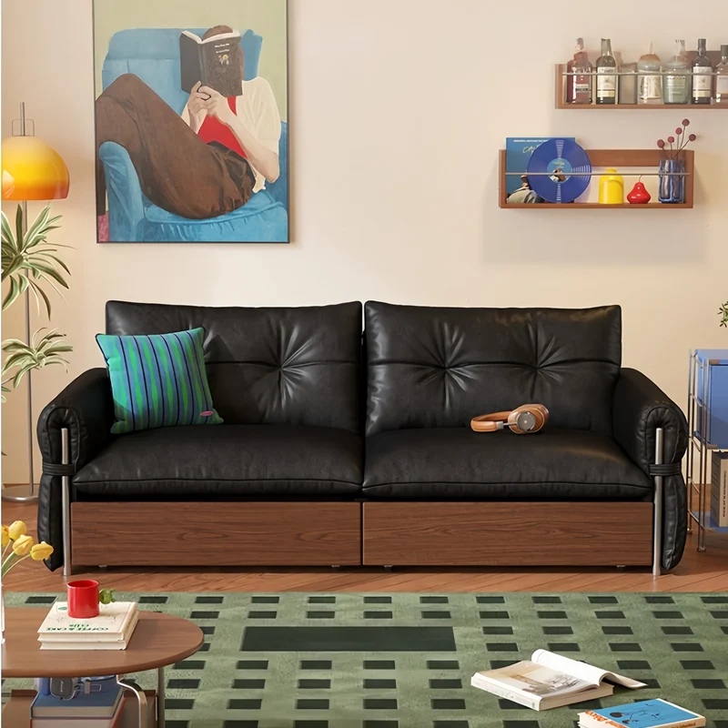 HERBURN 4-in-1 Schlafsofa aus geöltem und gewachstem Leder