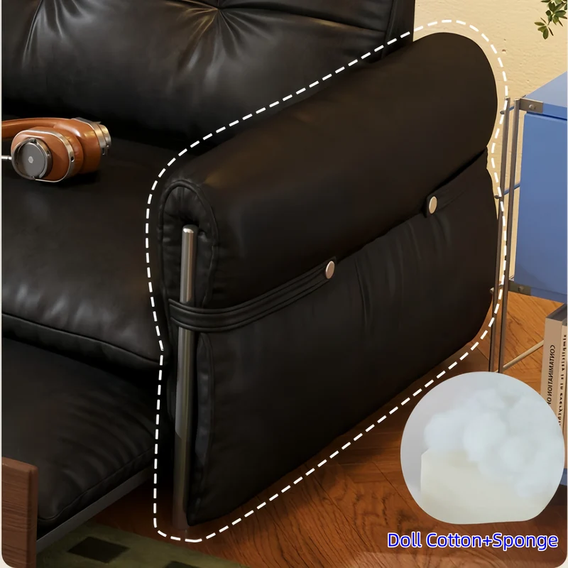 HERBURN 4-in-1 Schlafsofa aus geöltem und gewachstem Leder