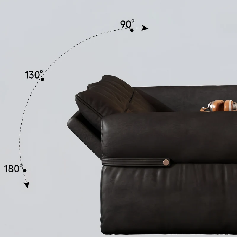 HERBURN 4-in-1 Schlafsofa aus geöltem und gewachstem Leder