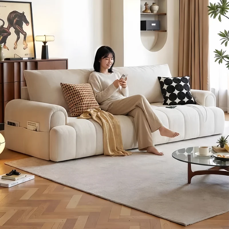 4-in-1-Schlafsofa aus Mikrofaser-Wildleder