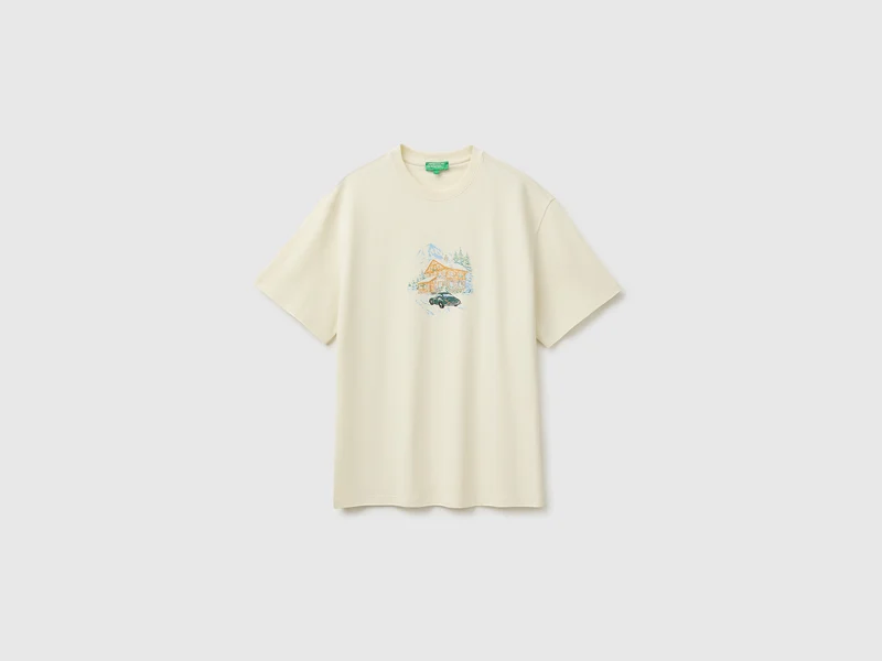 T-Shirt in Relaxed-Fit mit Aufdruck aus Bio-Baumwolle