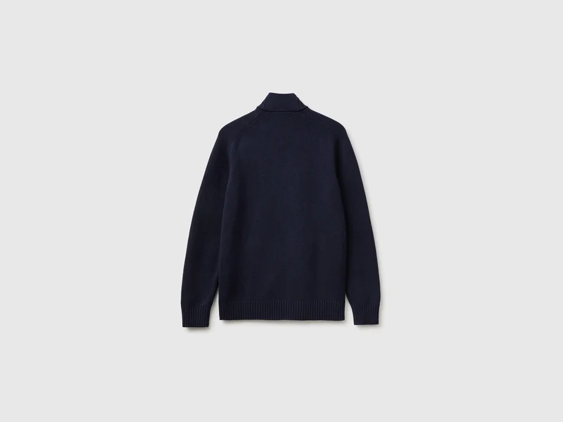 Strickjacke mit Reißverschluss aus 100 % Merinowolle