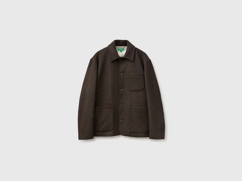 Kurze Jacke mit Hahnentrittmuster