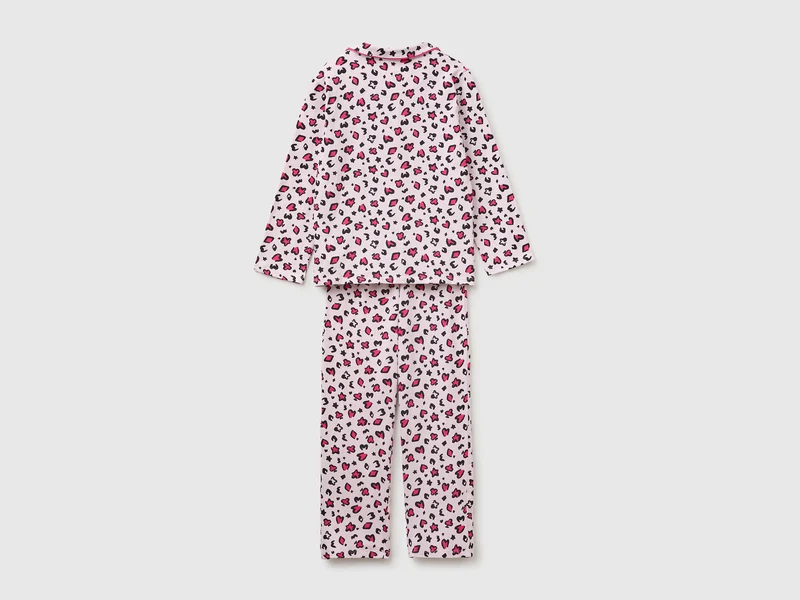Offener Pyjama mit Tiermuster