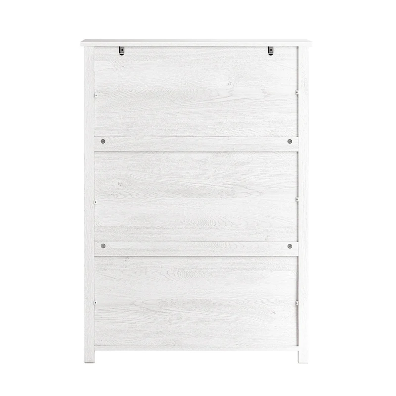 Schmaler Schuhschrank mit 3 Klappen in Weiß – 80 × 111 × 30 cm
