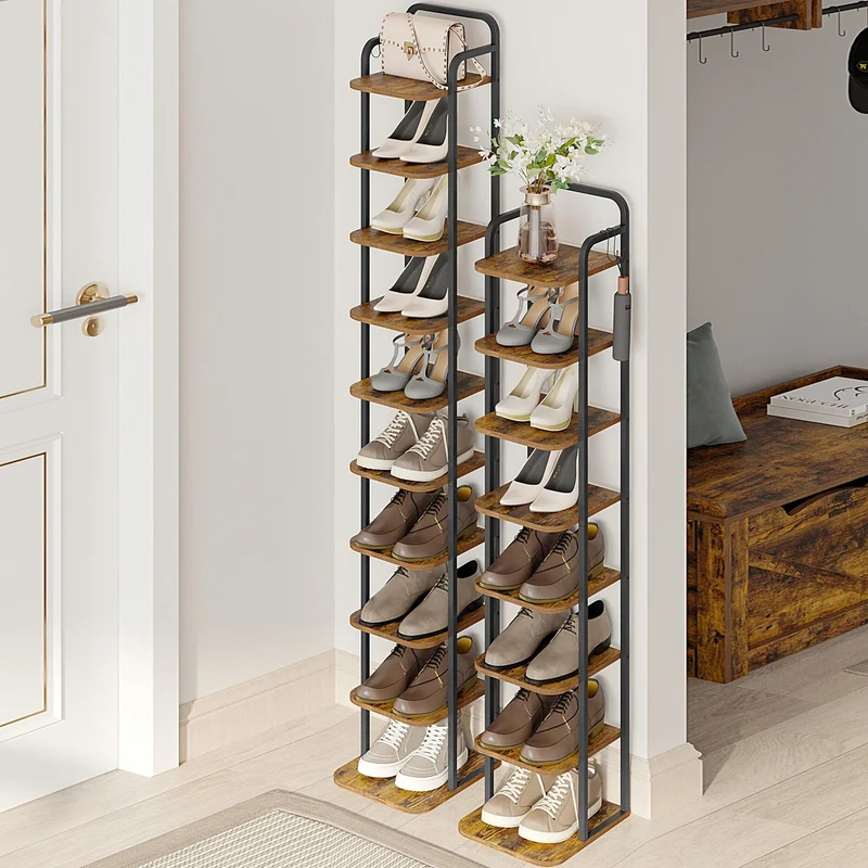 Vertikales Schuhregal 10 Ebenen – 30 × 26,5 × 171 cm