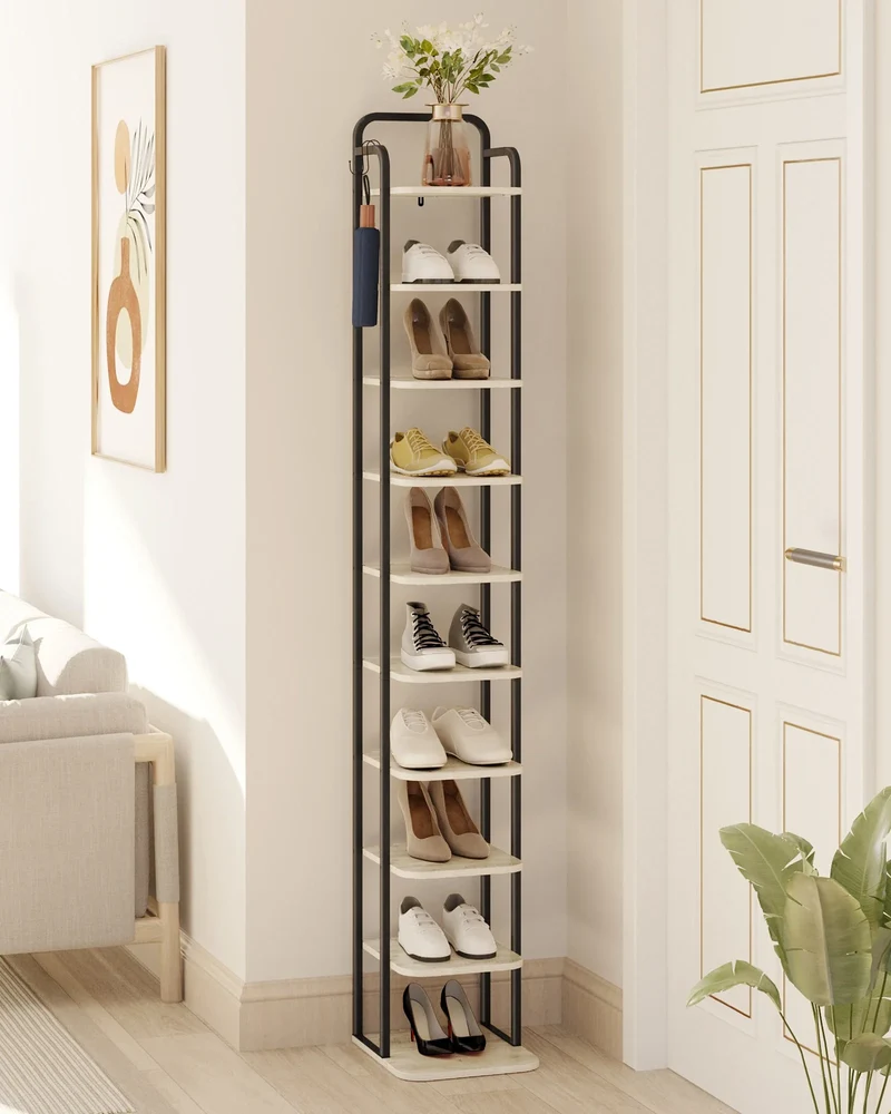 Vertikales Schuhregal 10 Ebenen – 30 × 26,5 × 171 cm