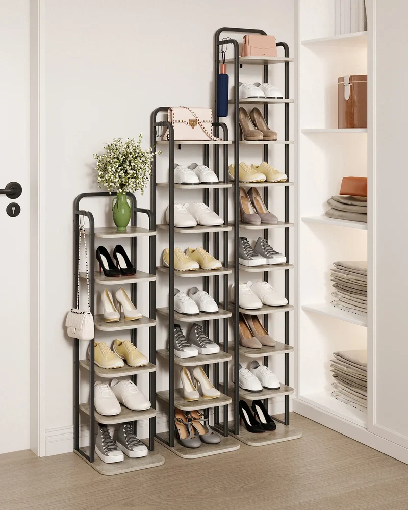 Vertikales Schuhregal 10 Ebenen – 30 × 26,5 × 171 cm