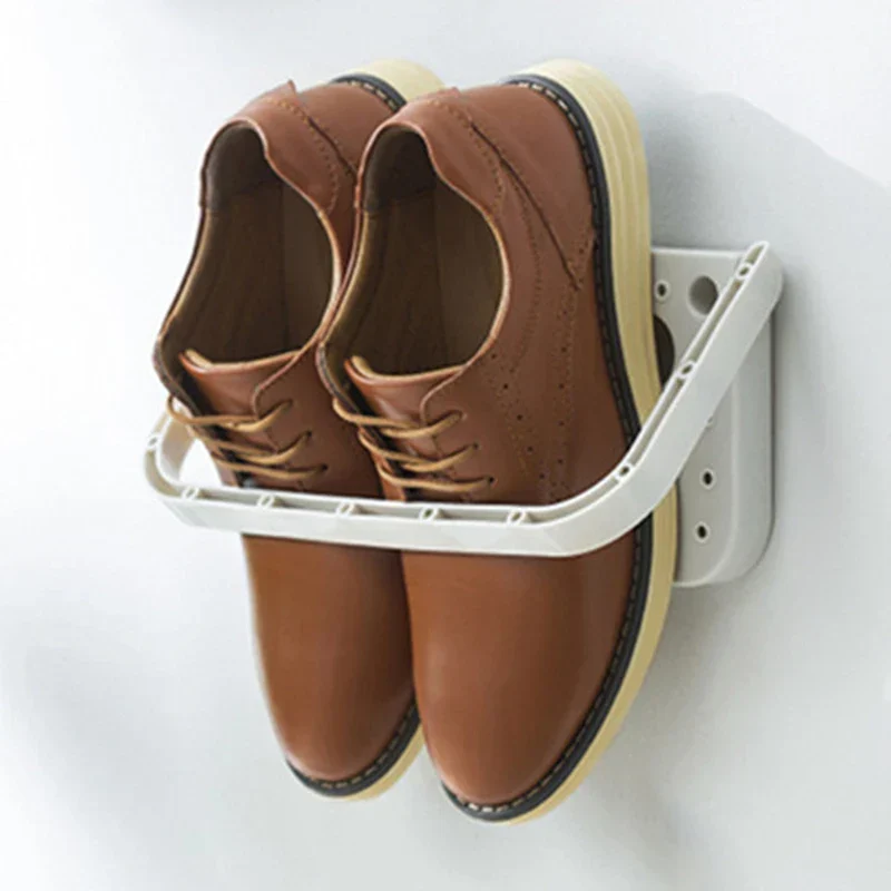 Schuh-Wandhalter Grau aus Kunststoff – 28 × 15 cm