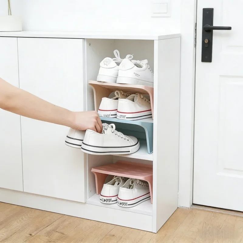 Kompaktes Schuhregal mit 2 Ebenen – 25 × 20,5 × 12,5 cm
