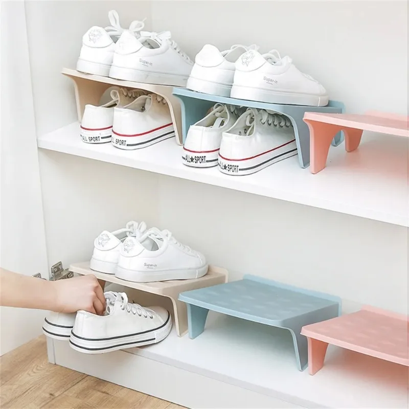 Kompaktes Schuhregal mit 2 Ebenen – 25 × 20,5 × 12,5 cm