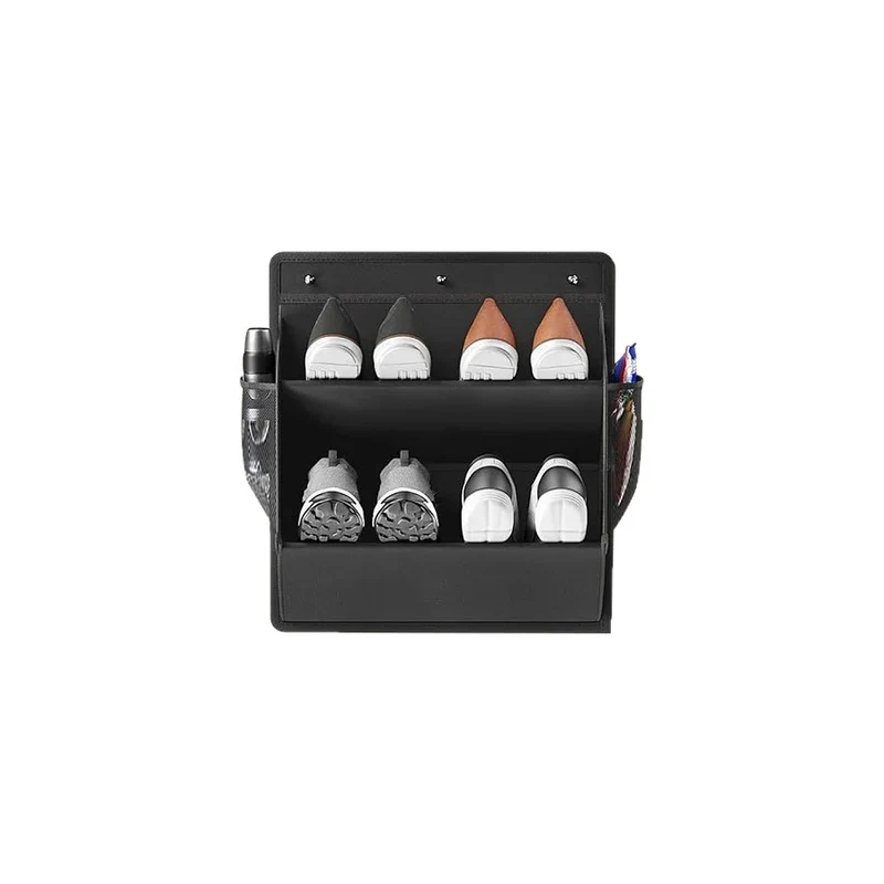 Hängender Schuhorganizer Schwarz mit mehreren Taschen