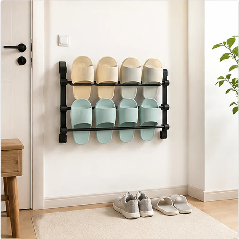 Klappbares Wand-Schuhregal – 2 Ebenen, 30/50 cm