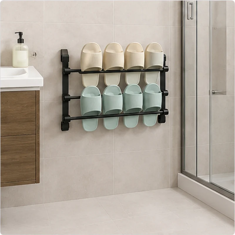 Klappbares Wand-Schuhregal – 2 Ebenen, 30/50 cm